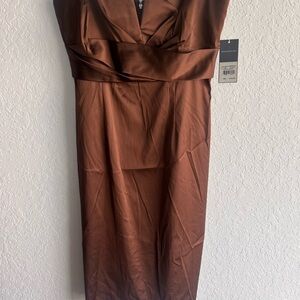 Donna Ricco Strapless Chocolate Dress